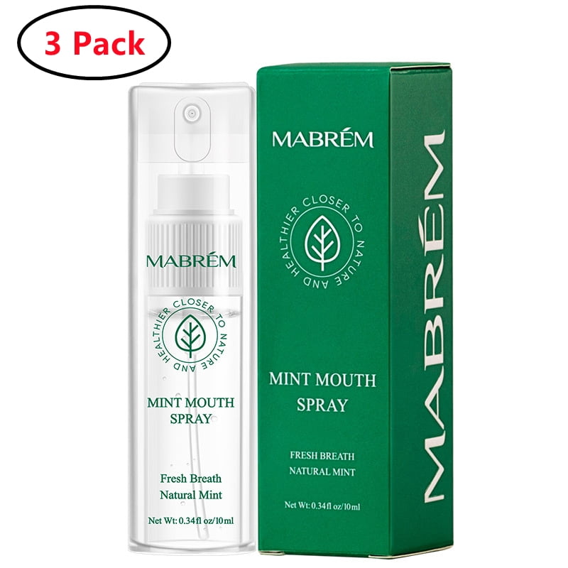 3 Pack Breath Spray for Bad Breath Fresheners Mouth Spray Mint Oral