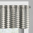 thumbnail image 3 of Ambesonne Art Deco Valance Pack of 2, Optical Illusion Zigzags, 54"X12", Charcoal Grey Ivory, 3 of 5