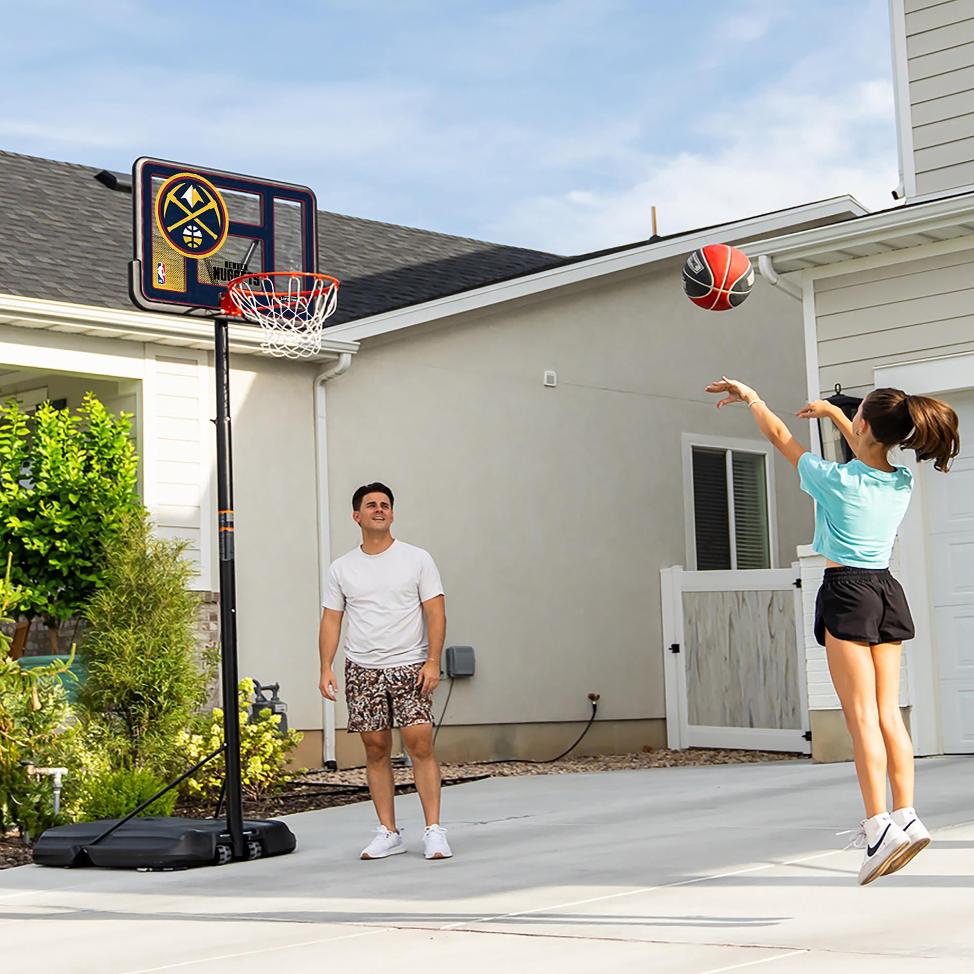 Lifetime NBA Denver Nuggets 44" Portable Basketball Hoop with Wheels - 7.5 to 10 Ft Adjustable Height