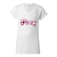 thumbnail image 2 of Wild Bobby Pray Bubble Letters Inspirational/Christian Women Standard V-Neck Tee, White, Medium, 2 of 6