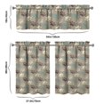 thumbnail image 5 of Dog Print Kitchen Curtains 36 Inch Short - 3 Panel Set, Cute Puppy & Floral Design, Rod Pocket Pet Lover Curtains 100% Polyester, Paw & Bone Pattern for Kitchen, Living Room, Bedroom, Easy Wash, 5 of 5
