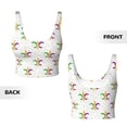 thumbnail image 5 of Picia Mardi Gras Carnival1 Sports Bra for Women,Padded Strappy Sports Bras Medium Support Yoga Bra with Removable Cups,Running Yoga Bra-X-Large, 5 of 9