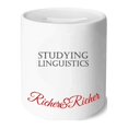 thumbnail image 1 of Short Phrase Studying Linguistics Rich and Rich Bank Saving Box Coin, 1 of 1