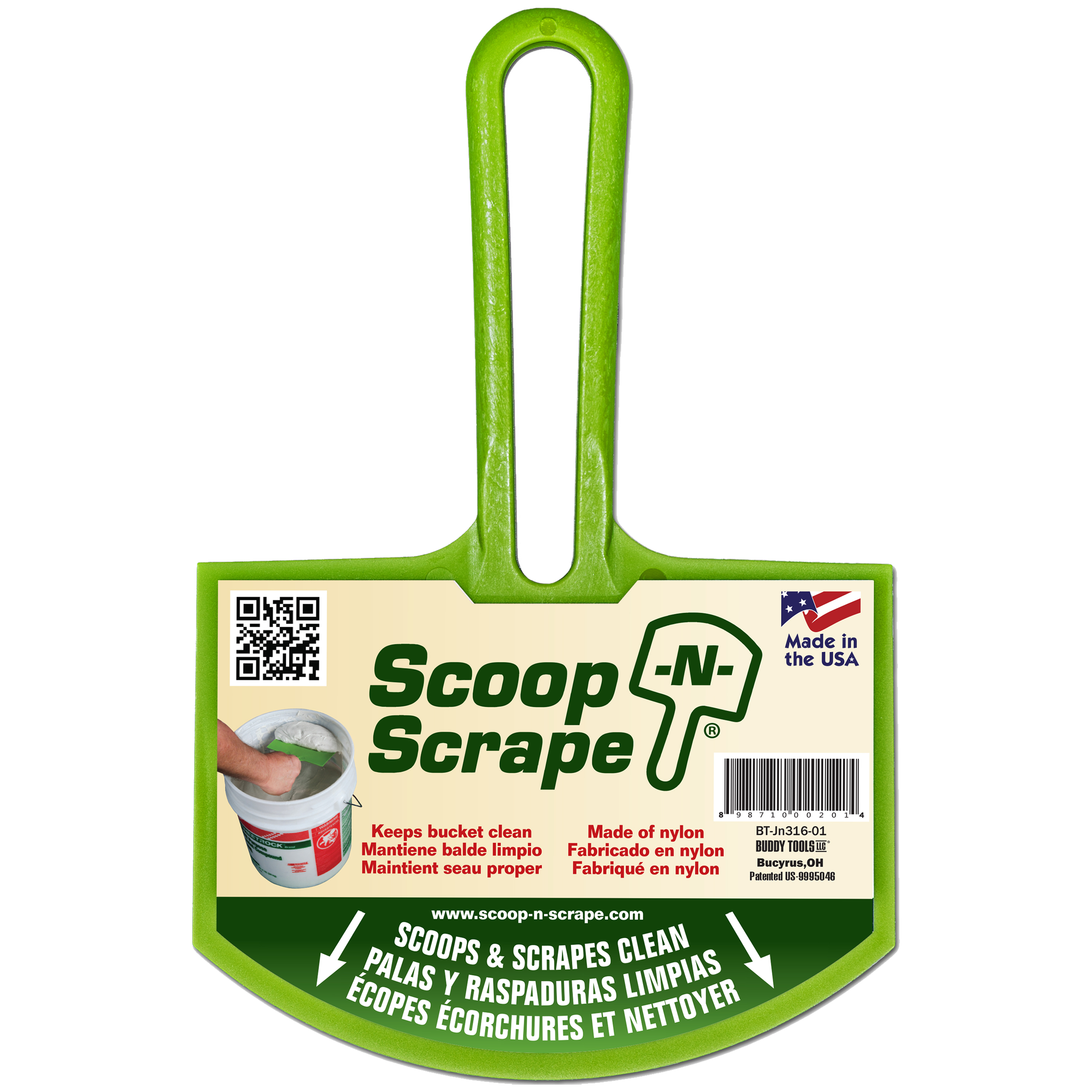 ScoopNScrape by Buddy Tools Curved Nylon Scraper MultiUse