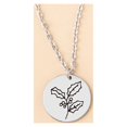 thumbnail image 3 of Birthday Gift Birth Month Flowers Necklace, Birth Flower Pendant Necklace, Disc Coin Pendant Necklaces Birthday Gifts For Her Birth Flower Necklaces Chain Jewelry Gift for Men Women, 3 of 3