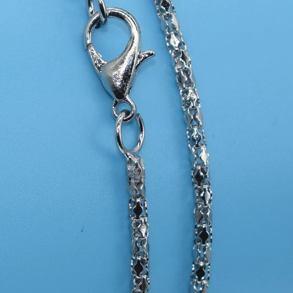 QQTDFG 18 Inches Fashion Men'S Stainless Steel 2MM Jewelry Chain Necklace Pendant R19-default