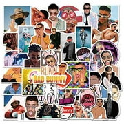 Bad Bunny Stickers（50 Pcs） Larger Vinyl Waterproof Stickers for Laptop,Bumper,Water Bottles,Computer,Phone,Hard hat,Car