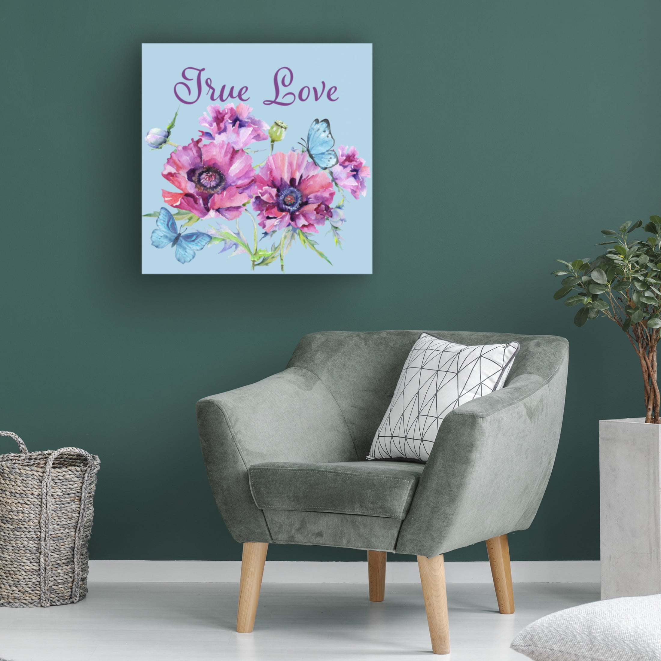 Canvas Wall Art - Jean Plout 'True Love' Wall Art for Living Room, Bedroom, or Office Décor by Trademark Fine Art - 24 x 24 Inches