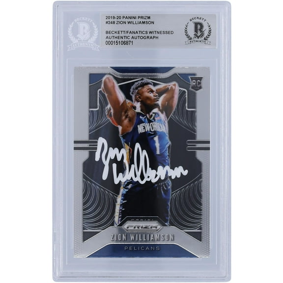 Zion Williamson New Orleans Pelicans Autographed 2019-20 Panini Prizm #248 Beckett Fanatics Witnessed Authenticated Rookie Card - Fanatics Authentic Certified