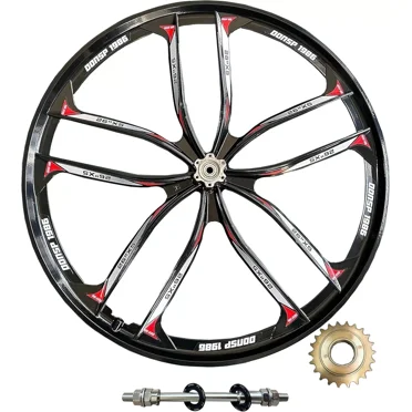 CDH 10 Spokes 26" Rear Bike Mag Wheel 135mm & 22T Flywheel for Cruiser Mountain Bike