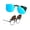 Mirrored Blue-Polarized, variant on Polarized Clip On Sunglasses Over Eyeglasses for Men Women UV Protection (Black)