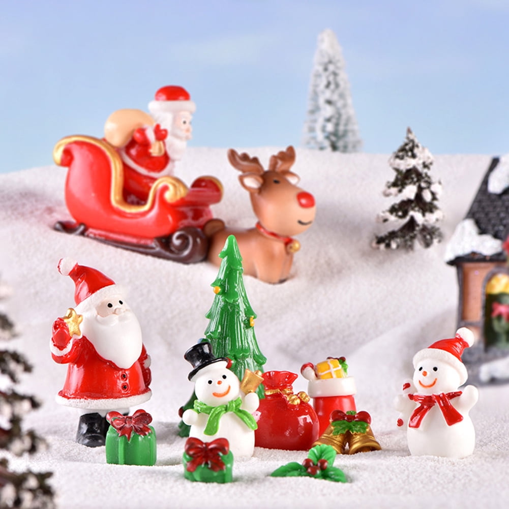 Miniature FAIRY GARDEN Ornament ~ Mini Paper/MDF Merry CHRISTMAS Tree Sled ~ NEW 