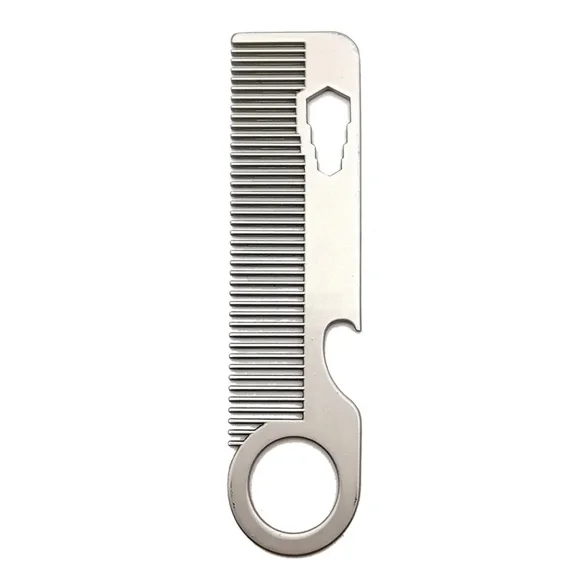 silver Stainless Steel Comb For Oil Head Portable Hair Comb Portable Beard Mini Comb Beard Comb Men's Beard Comb Styling hair Comb