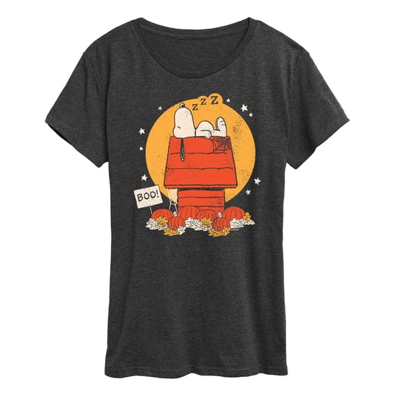 Peanuts - Snoopy Halloween Dog House - Women's Short Sleeve Graphic T-Shirt