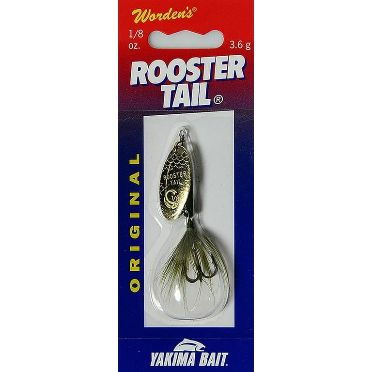 Yakima Bait Worden's Original Rooster Tail Fishing Lure, Olive McFly, 1/8  oz., Size 10, 208 OMF