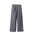 thumbnail image 2 of MAIHAN Girls Flare Yoga Pants, Lined Warm Soft Stretchy Athletic Bottoms for Big Kids Playwear(Grey,5-6 Years), 2 of 5