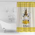 thumbnail image 4 of Shower Curtain Farm Honeybee Gnome Waterproof Shower Curtain Set with Hooks for Bathroom Showers,Stalls and Bathtubs,72x78In Daisy Flower Yellow Buffalo Plaid, 4 of 8