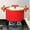 red, variant on Fancyes Micro Pressure Pot Simmer Pot Handmade Heat Resistant with Lid and Handle 7L Hot White