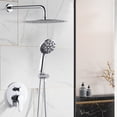 thumbnail image 5 of Wowow Wall Mount Single Handle 2-Spray Shower Faucet 1.8 GPM with 12 in. Round Shower Head in Polished Chrome, 5 of 8