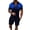 Dark Blue, variant on Vedolay Shorts Tracksuit Men's 2 Piece Sets Beach Clothes Summer Tracksuits Short Sleeve Zip Suit for Casual Party,Black 5XL