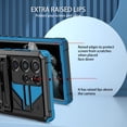 thumbnail image 6 of For Samsung Galaxy S24 Ultra Case with Belt Clip Holster, Heavy Duty Military Grade Drop Protective, 360° Rotating Kickstand Shockproof TPU Shell Durable Rugged Cover, Blue, 6 of 15