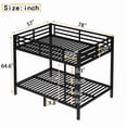 thumbnail image 3 of Metal Full over Full Bunk Bed for Teens and Adults,Space-Saving/Noise Reduced/No Box Spring Needed, Black, 3 of 15