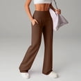 thumbnail image 3 of Womens Drawstring Pants Casual New Women's High Waisted Yoga Pants Stretchy Straight Leg Casual Workout Pants with Pockets Loose Soft Fitness Sports Pants, 3 of 9