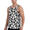 thumbnail image 2 of Easygdp Cute Panda (3) Men's Tank Top, Sleeveless Muscle T Shirts, Breathable, Quick-Dry, Loose for Gym, Running, Fitness - 3X-Large, 2 of 9