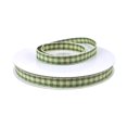 thumbnail image 1 of Country Gingham Ribbon, 3/8-Inch, 25-Yard - Green/Cream, 1 of 1