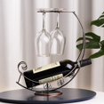 thumbnail image 4 of Creative Metal Wine Rack Hanging Wine Glass Holder Bar Stand Bracket Display, 4 of 7