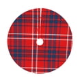 thumbnail image 5 of XMXY Halloween Christmas Tree Skirt, Red Blue Checkered Stripes Holiday Party Indoor Decorations Ornaments, 36" Inch, 5 of 9