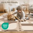 thumbnail image 4 of ODIKA 4'x6' Beige Brown Retro Geometric Abstract Washable Area Rug Mid Century Modern Shapes Dotted Lines Non-Slip, Chair-Friendly, Flatwoven for Home Office, Under Desk, 4 of 7