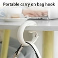 thumbnail image 6 of Meggemo Creative Bag Hook Adhesive No Drill Desk Side Hanger for Bedroom Dorm School Bags Purses Coats Multi Functional Tidy Storage Accessory, 6 of 7