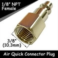thumbnail image 2 of Rollbacks & More Brass Industrial Air Hose Connect Plug Compressor Pneumatic Coupler Fitting Adapter 1/8 Inch NPT Male-6PCS, 2 of 7