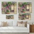thumbnail image 4 of Designart 'Purple Wisteria Blossom' Traditional Print on Natural Pine Wood, 4 of 5