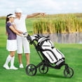 thumbnail image 5 of Goplus Folding Golf Push Cart W/Scoreboard Adjustable Handle Swivel Wheel Grey, 5 of 10