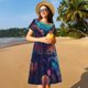 thumbnail image 4 of Balery Colorful Feather Owl Vestidos sueltos de manga corta para mujer, vestidos de verano 2025, vestidos casuales de corte A con vuelo., 4 of 6