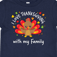 thumbnail image 4 of Inktastic I Love Thanksgiving with my Family-happy turkey Boys or Girls Baby T-Shirt, 4 of 5