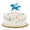 Blue, variant on Top Cake Blue Paper Unicorn Cake Topper - Glitter - 6" x 4 1/4" - 100 count box