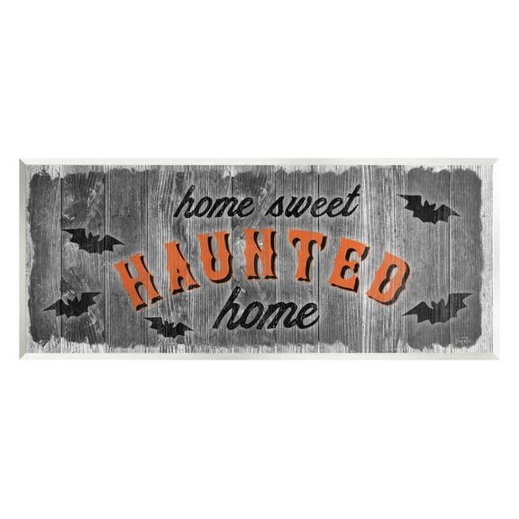 Stupell Industries Sweet Haunted Home Bats Sign Graphic Art Unframed Art Print Wall Art, Design by Natalie Carpentieri