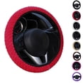 thumbnail image 4 of Riwesomey Auto decoración invierno cálido Universal Car-styling cálido felpa cubre coche volante cubierta perla terciopelo Automoción decorativa y accesorios negro, 4 of 8