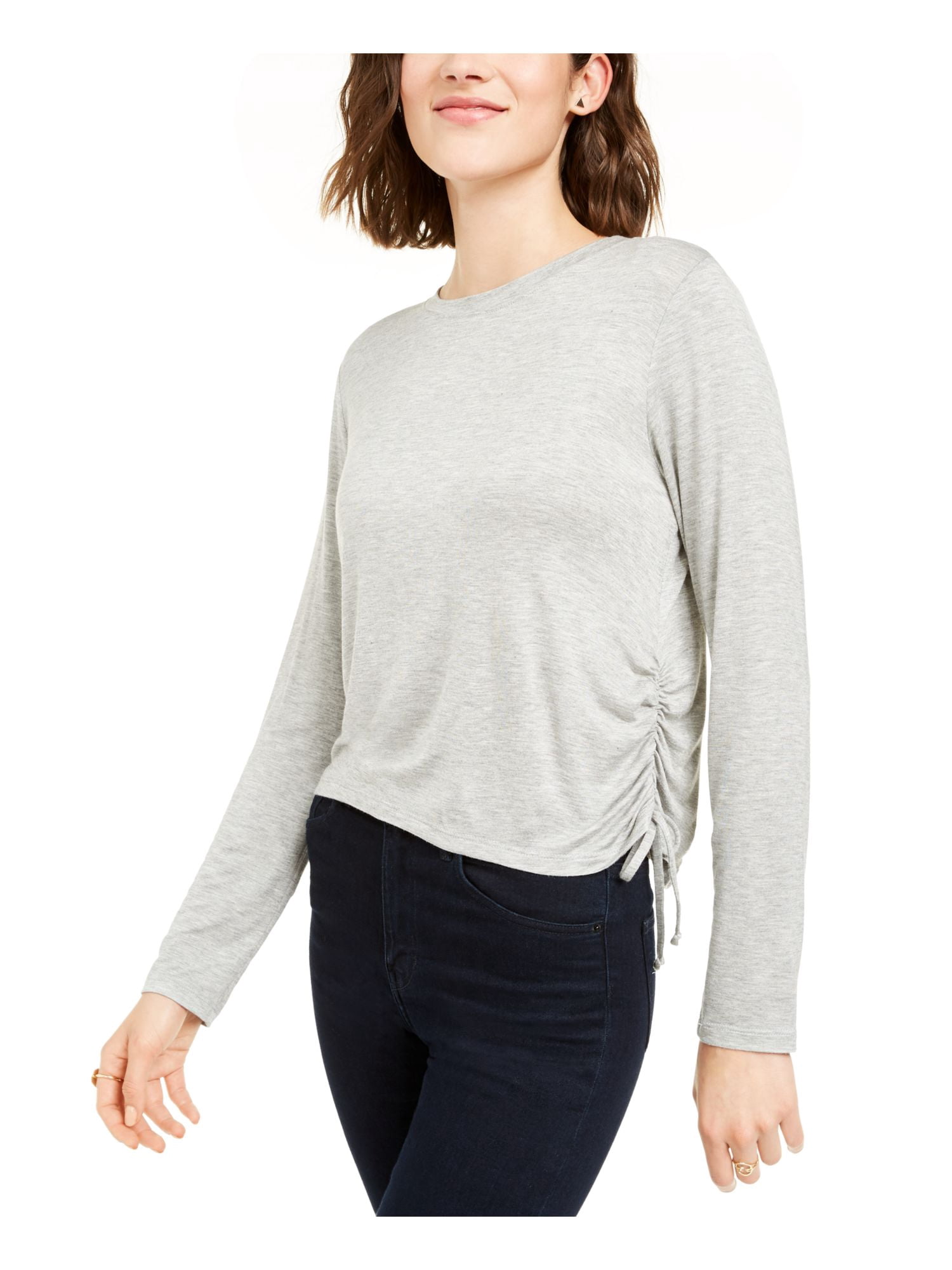 Rebellious One Juniors' Side-Ruched Top 