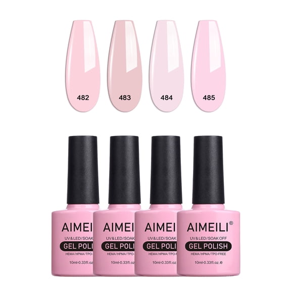 AIMEILI Soak off UV LED Gel Nail Polish Multicolour/Mix Colour/Combo Colour Set of 4pcs x 10ml - Kit Set 27