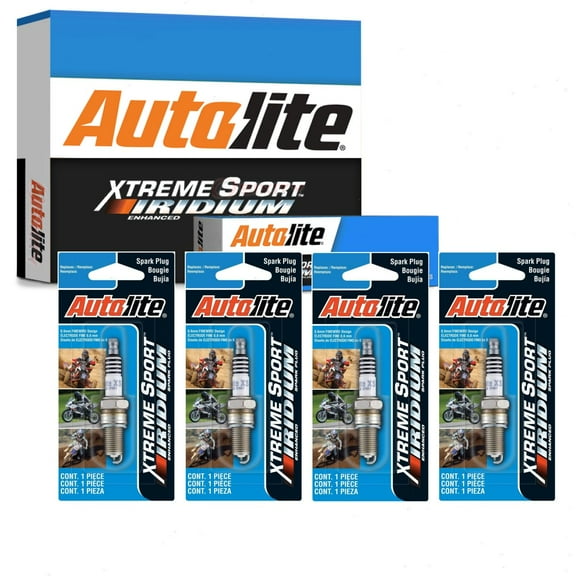 4 pc Autolite XS65DP Xtreme Sport Spark Plugs for WS12E Ignition Wire Secondary