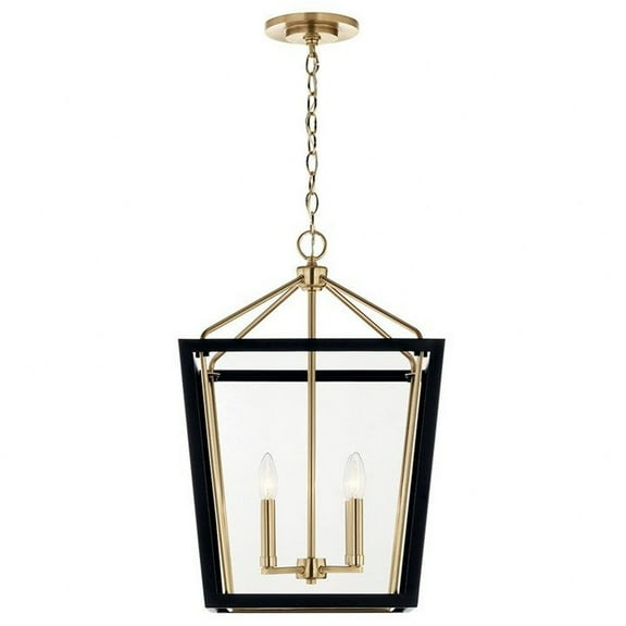 52619CPZBK Kichler Lighting Delvin - 4 Light Pendant In Traditional Style-24 Inches Tall and 16 Inches Wide-Champagne Bronze/Black Finish