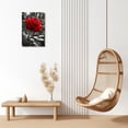 thumbnail image 4 of ZHONGYUTONG Red Rose Canvas Wall Art Elegant Rose Flower Painting Prints Blooming Floral Picture Romantic Artwork for Girls' Bedroom Framed (12.00" x 18.00"), 4 of 6