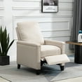 thumbnail image 3 of Modern Comfortable Upholstered Leisure Chair with Adjustable Backrest Tilt and Footrest ,Armrest Recliner Chair with Back Cushion for Living Room , Beige, 3 of 9