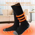 thumbnail image 2 of Calcetines térmicos térmicos para hombre y mujer, medias calefactoras eléctricas para invierno, 2 of 5