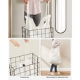 thumbnail image 4 of Cesto para la ropa sucia SONGMICS, 23,8 galones. (90L) Cesto para la Ropa sucia, Cesto para Ropa Plegable, Forro extraíble y Lavable, Estructura de Alambre de Metal, para Dormitorio, baño, Blanco Crem, 4 of 5