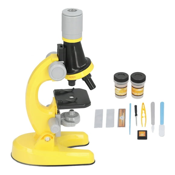 Microscope Kids Microscope Kit LED 1200X Microscope With Specimen Slides Science Educational Toy Birthday Gift